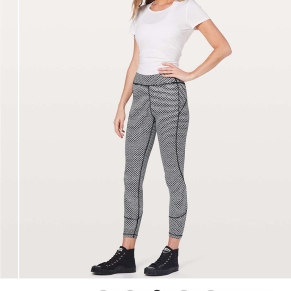Lululemon In Movement 7/8 Tight Monochromic Black - Size 6